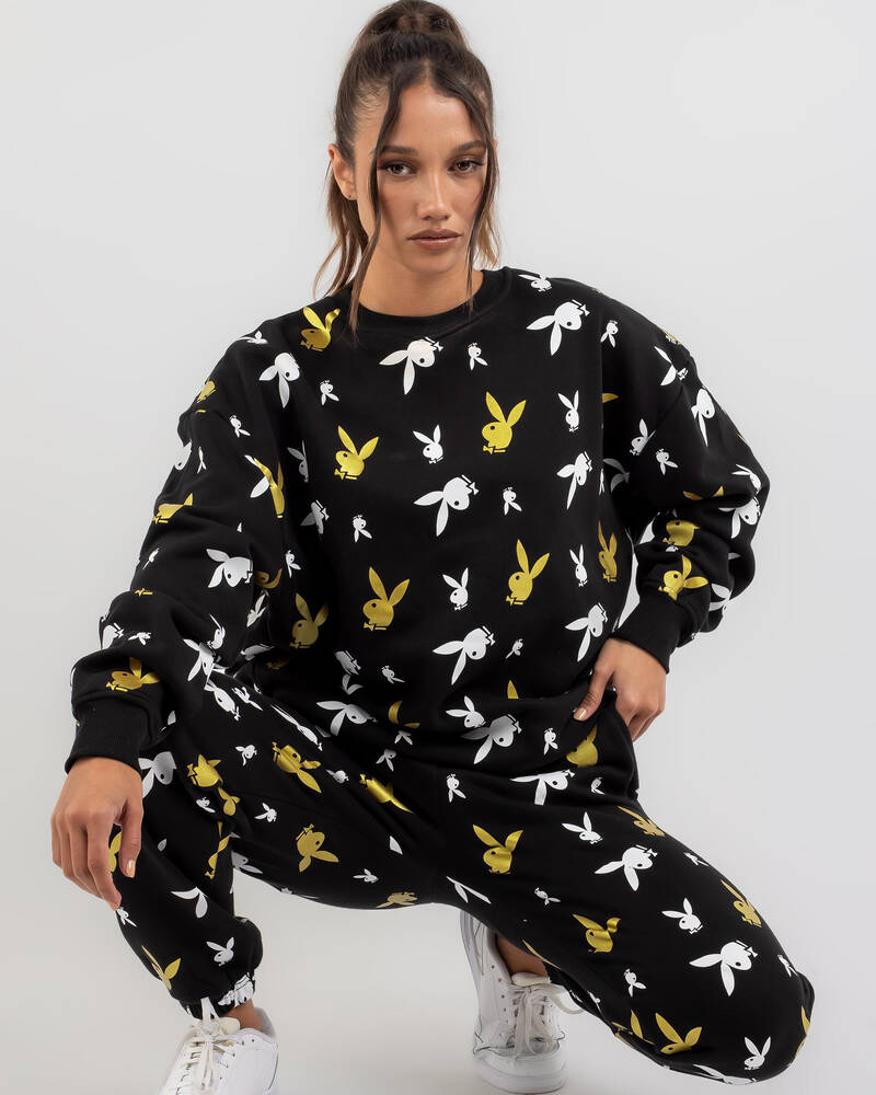 Playboy Bunny All Over Sweatshirt for Womens