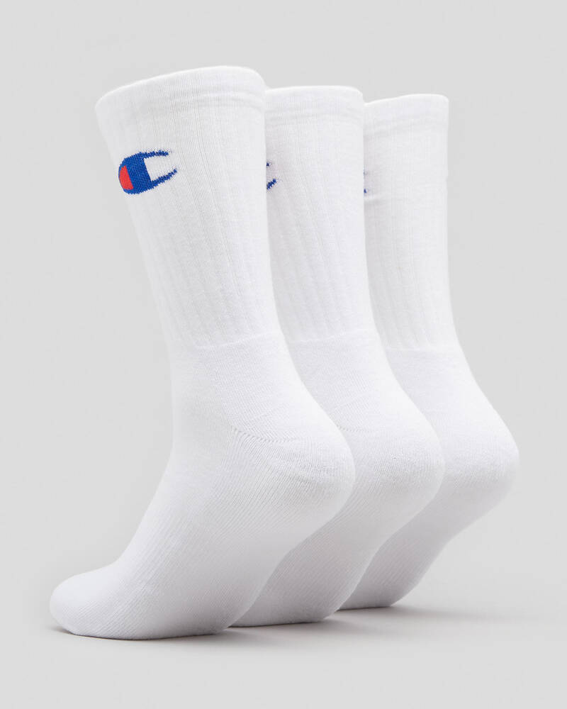 Champion Sport C Logo Crew Socks 3 Pack for Mens