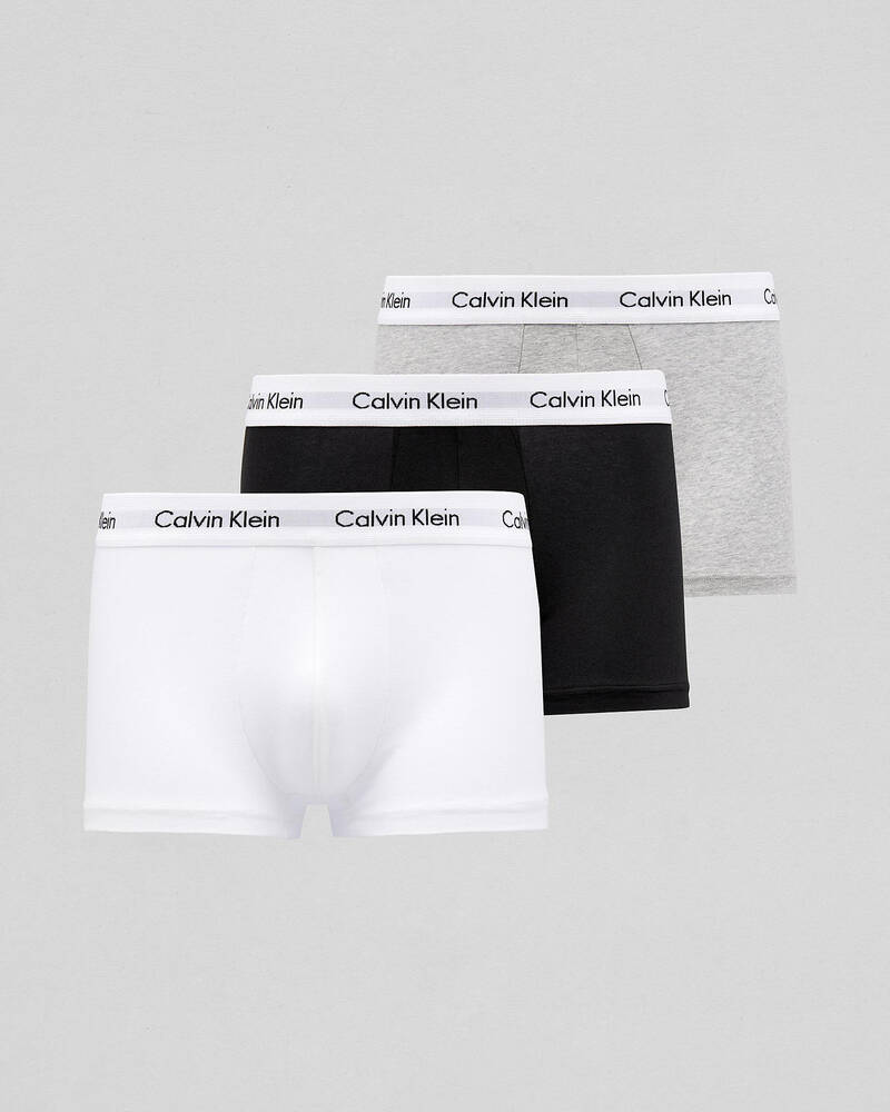 Calvin Klein Cotton Stretch 3 Pack Trunks for Mens