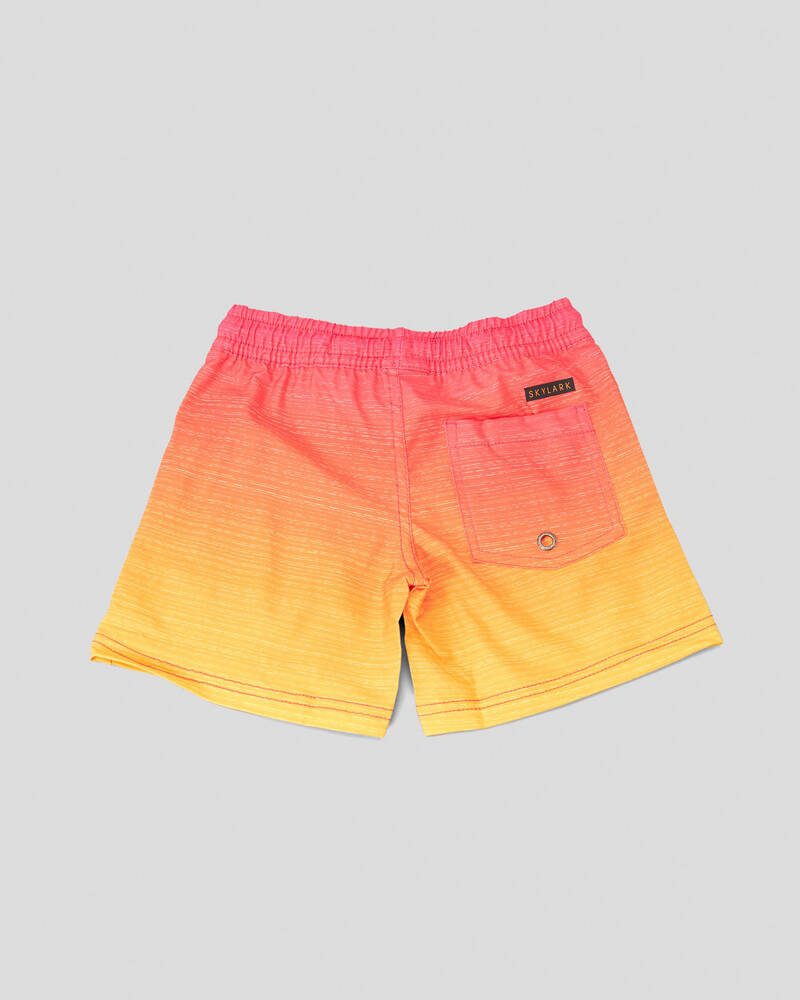 Shop Skylark Toddlers' Fading Board Shorts In Orange/pink Fast