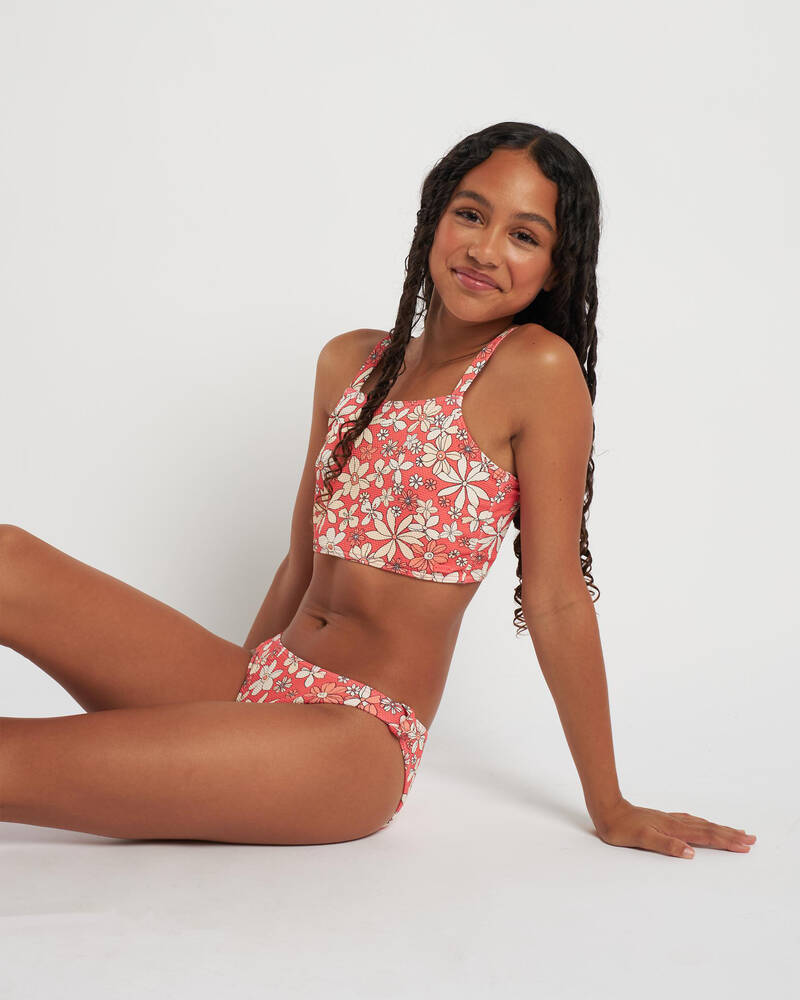 Roxy Girls' Fab Floral Crop Bikini Set for Womens