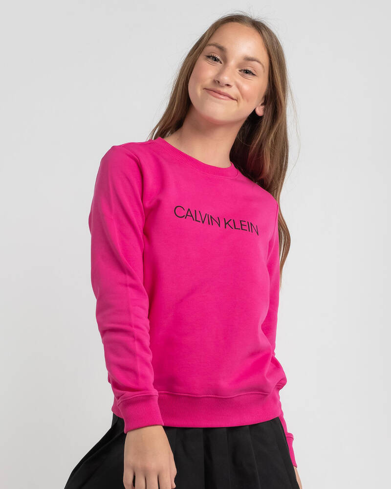 Calvin Klein Girls' Institutional Logo Sweatshirt for Womens