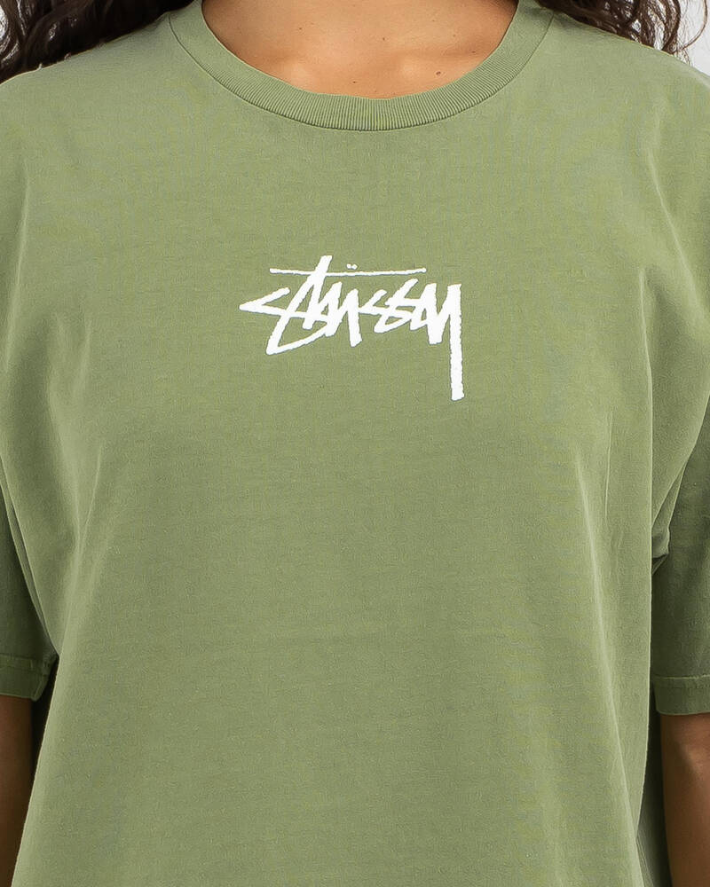 Stussy Stock Pigment Relaxed T-Shirt for Womens