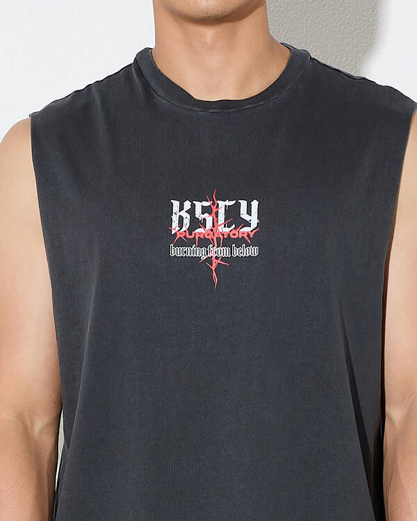 Kiss Chacey Burning Relaxed Muscle Tank for Mens