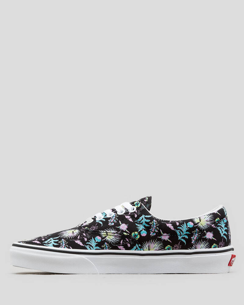 Shop Vans Womens Era Shoes In Paradise Floral/true White Fast