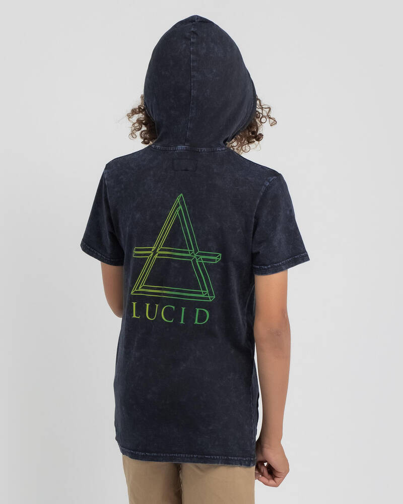 Lucid Geomet Dimensions Hooded T-Shirt for Mens