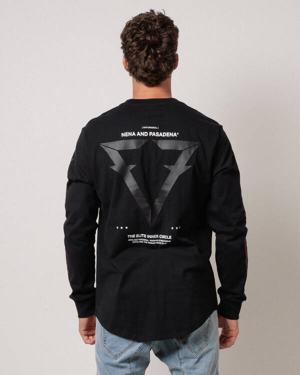 Nena & Pasadena Unite Dual Curved Long Sleeve T-Shirt for Mens