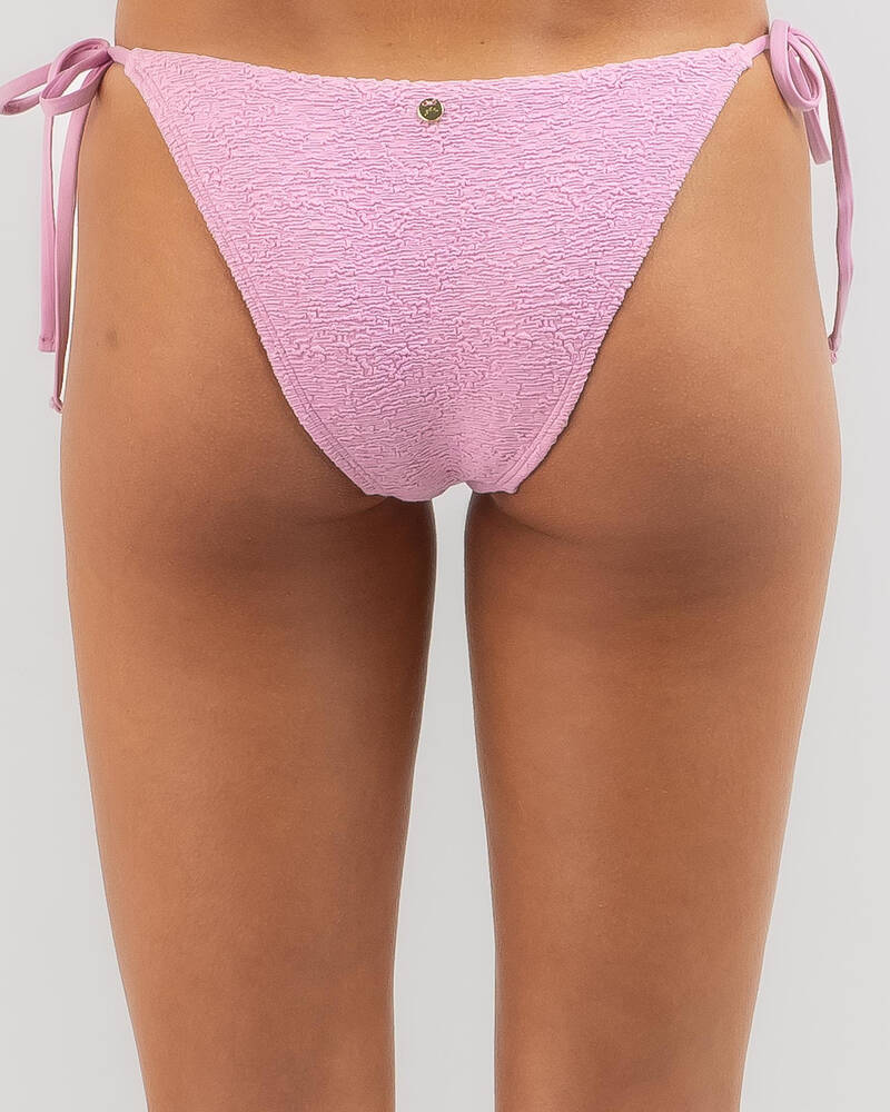 Rusty Sandalwood Midi Side Tie Bikini Bottom for Womens
