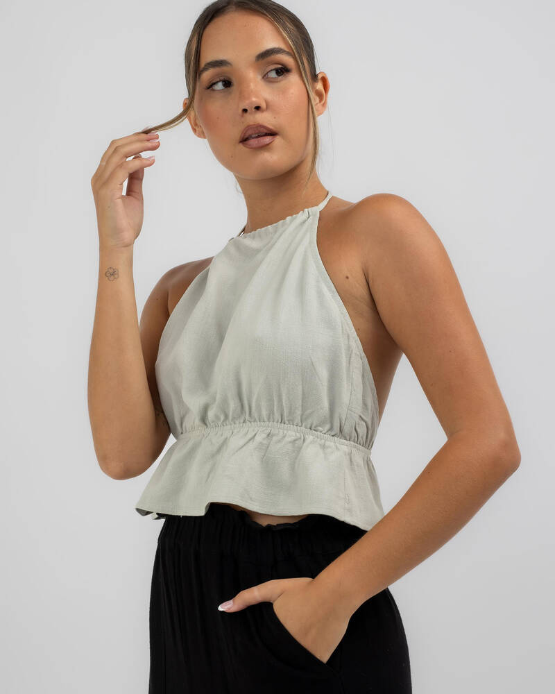 Mint Vanilla Addison Halter Top for Womens