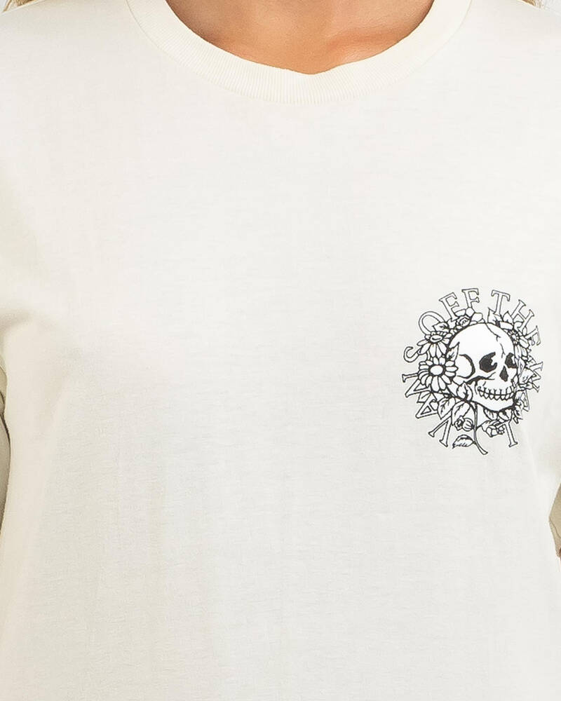Vans Floral Skull T-Shirt for Womens