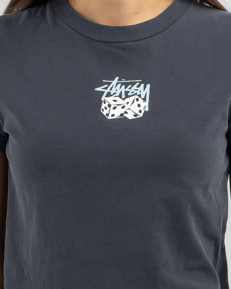 Stussy Pair Of Dice Slim T-Shirt for Womens