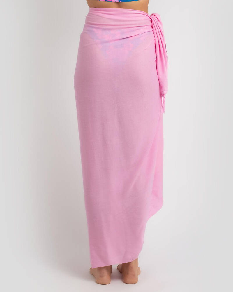 Topanga Plain Baby Pink Sarong for Womens