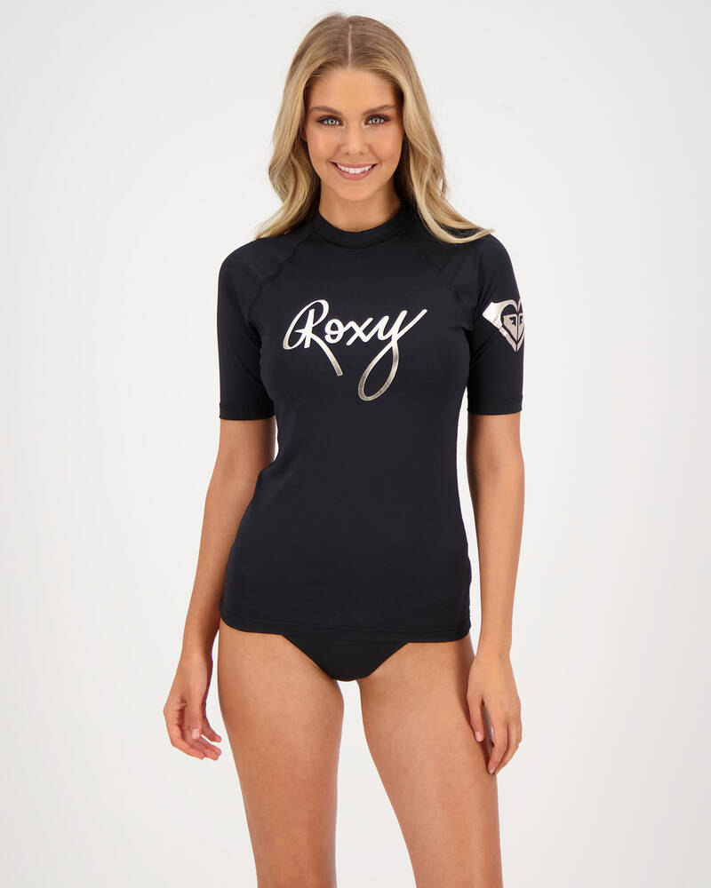 Roxy Essential Hearted Short Sleeve Rash Vest for Womens image number null