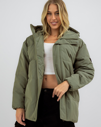Roxy Ocean Ways Hooded Puffer Jacket for Womens image number null