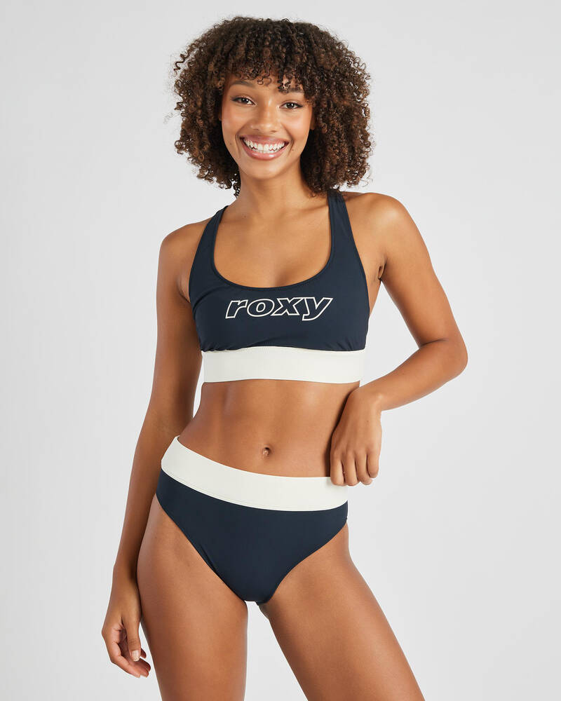 Roxy Active Colourblock Mid Classic Bikini Bottom for Womens