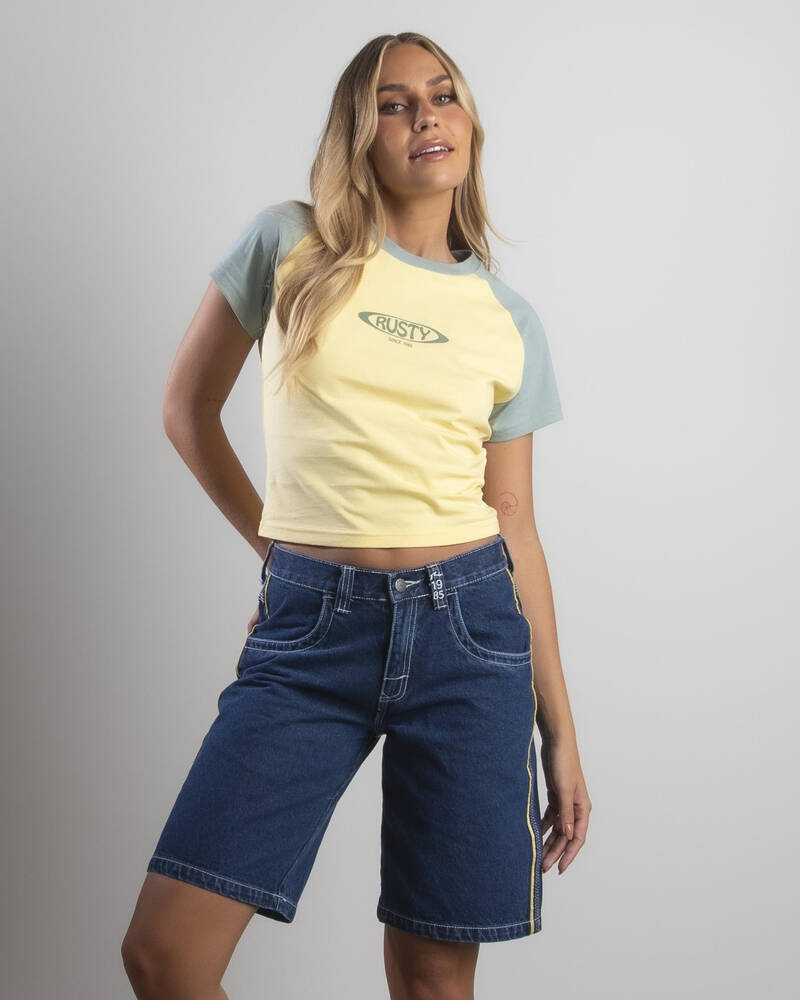 Rusty Roval Raglan Short Sleeve Skimmer T-Shirt for Womens