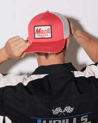 American Needle Mack Trucks Two Tone Orville Trucker Cap for Mens image number null