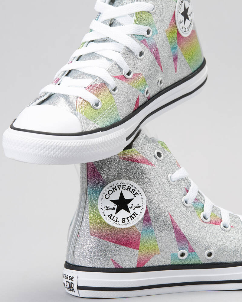 Converse Girls' Chuck Taylor All Star Prism Glitter Shoes for Womens