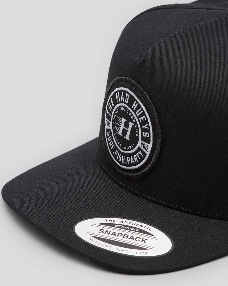 The Mad Hueys Surf Fish Party Twill Snapback Cap for Mens