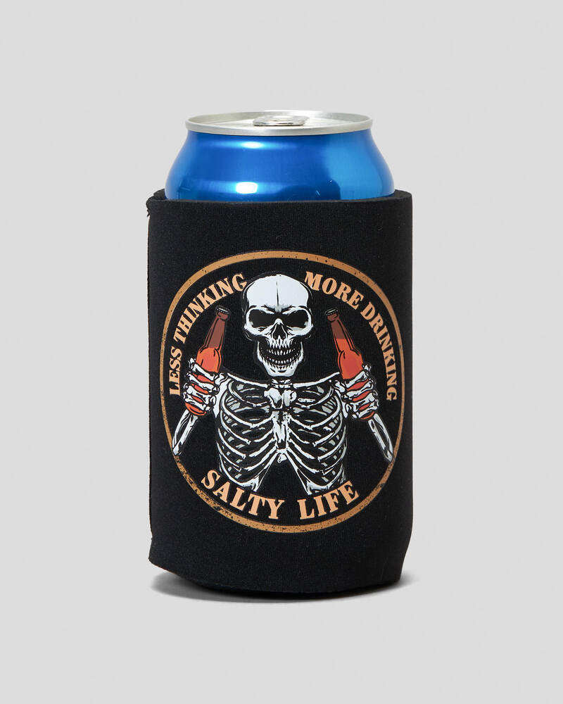 Salty Life Less Thinking Stubby Cooler for Mens