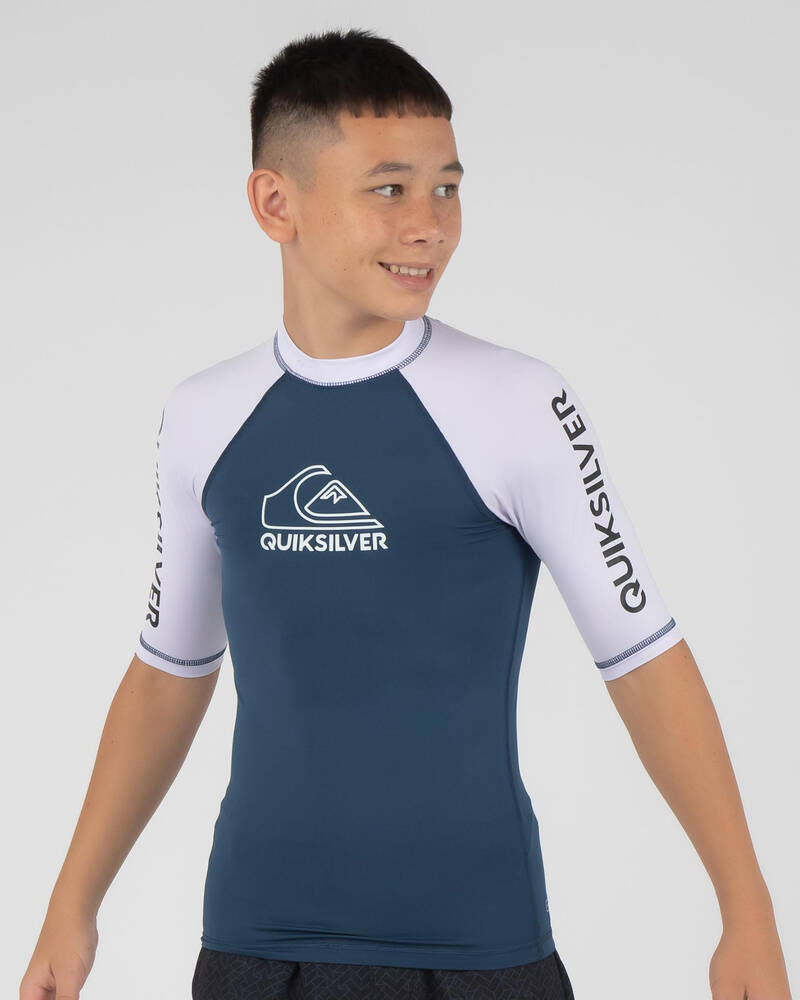 Quiksilver Boys' On Tour Short Sleeve Rash Vest for Mens