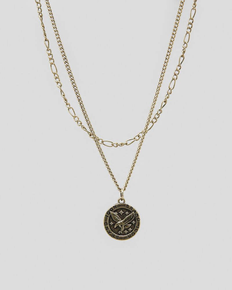 Icon Brand Eagle Coin Necklace for Mens