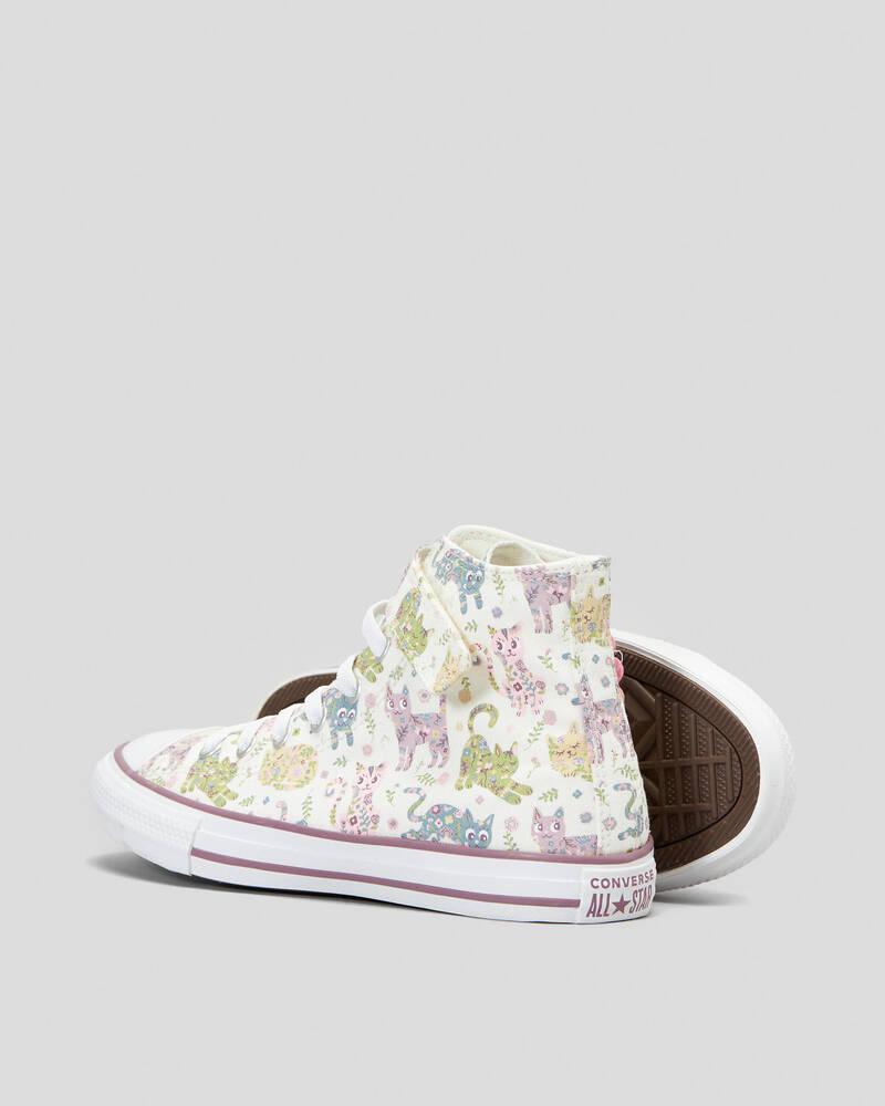 Converse Girls' Chuck Taylor All Star Easy-On Feline Florals Shoes for Womens