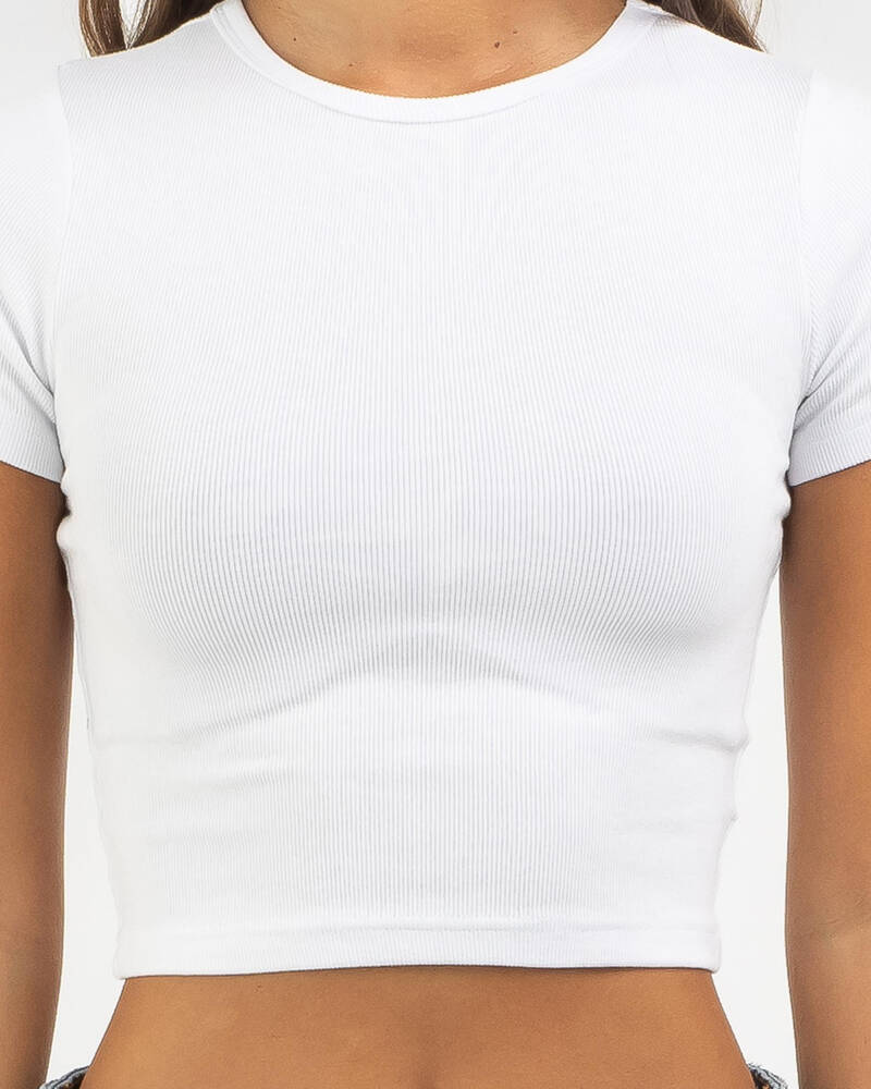 Mooloola Basic Fine Rib Tee for Womens