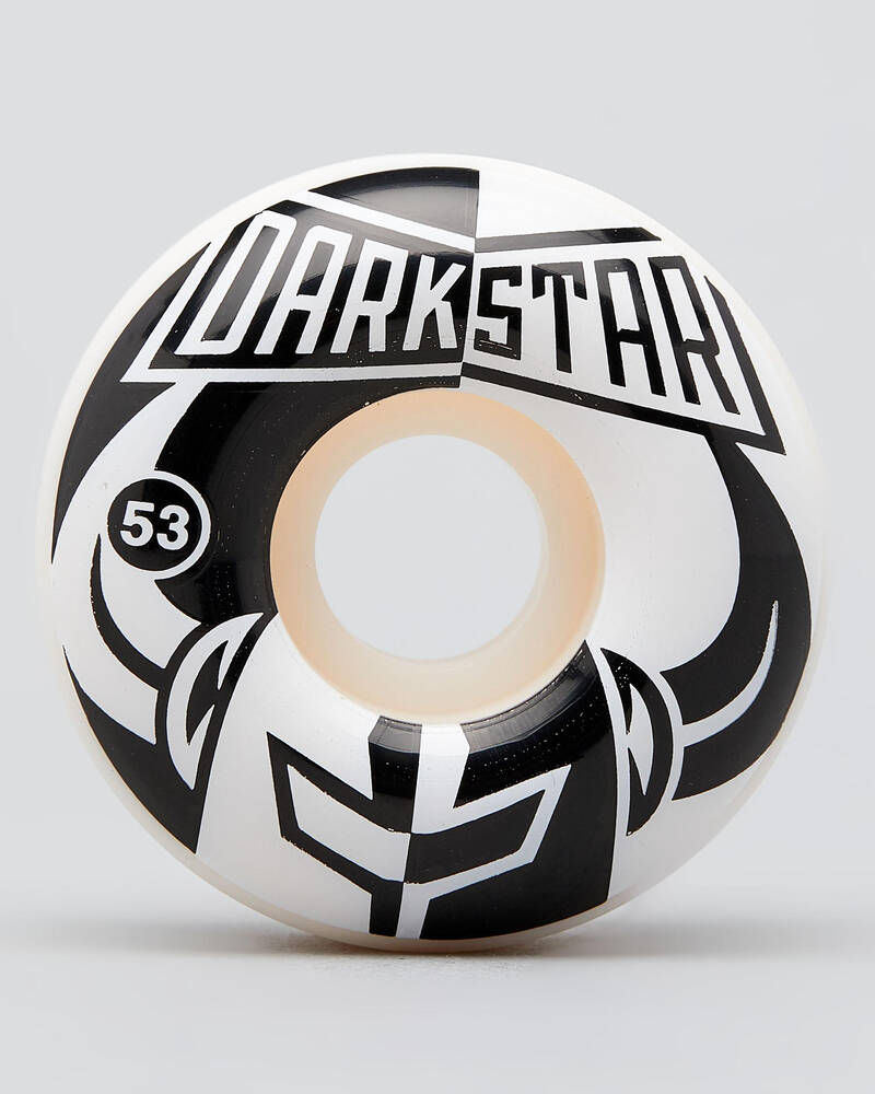 Shop Darkstar Divide 53mm Skateboard Wheels In Black/ White Fast