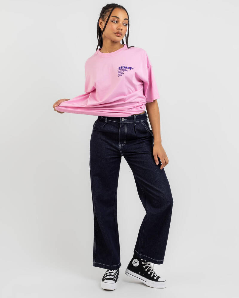 Stussy Strawberry Relaxed T-Shirt for Womens
