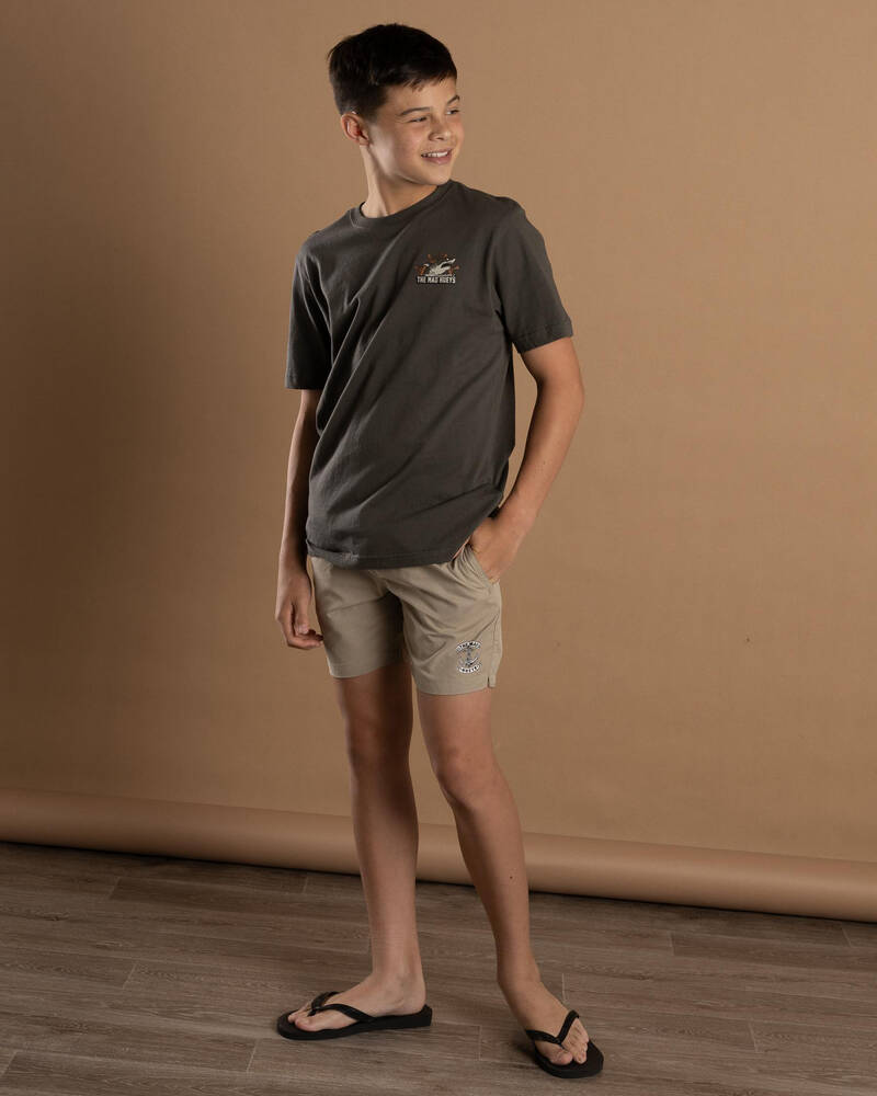 The Mad Hueys Boys' Skull Anchor Volley Shorts for Mens