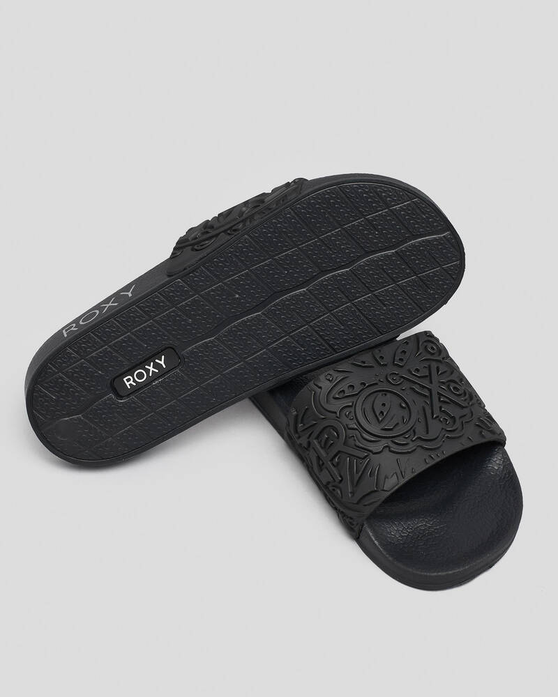 Roxy Girls' Roxy Slippy Mandala II Slide Sandals for Womens