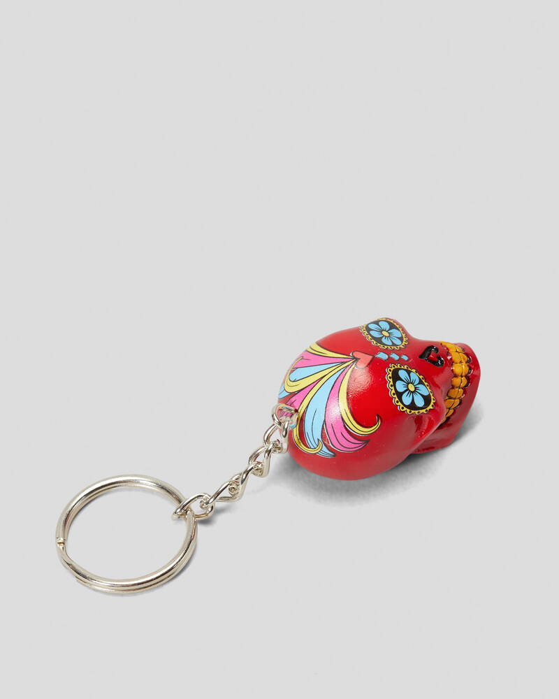Get It Now Candy Skull Keyring for Unisex