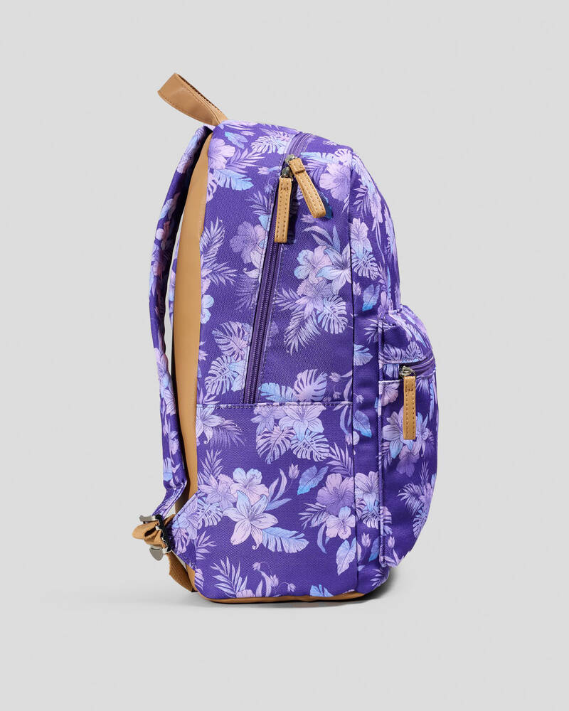 Mooloola Purple Palms Backpack for Womens