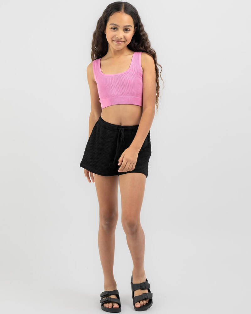 Mooloola Girls' Basic Seamfree Crop Top for Womens