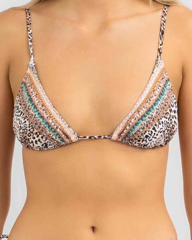 Kaiami Leo Jewel Triangle Bikini Top for Womens