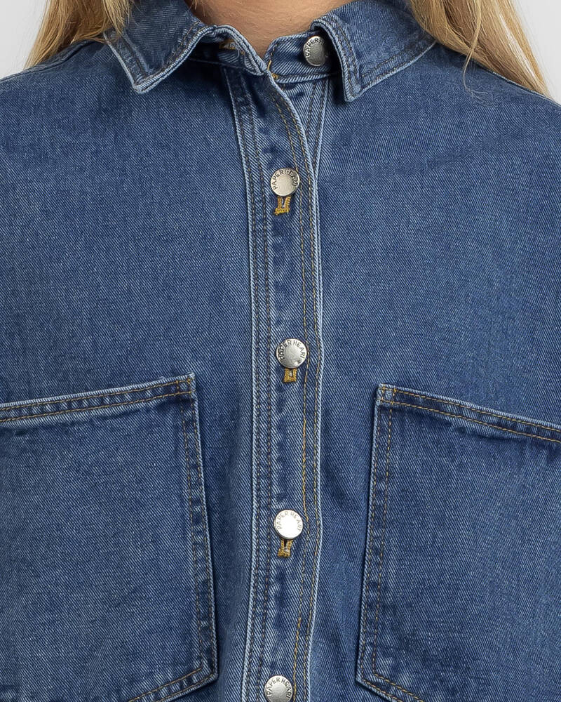 Paper Heart Phoenix Denim Shacket for Womens