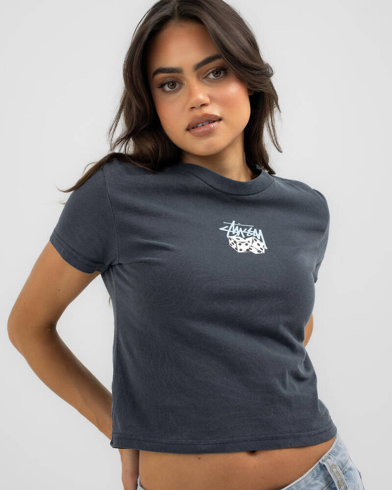Stussy Pair Of Dice Slim T-Shirt for Womens