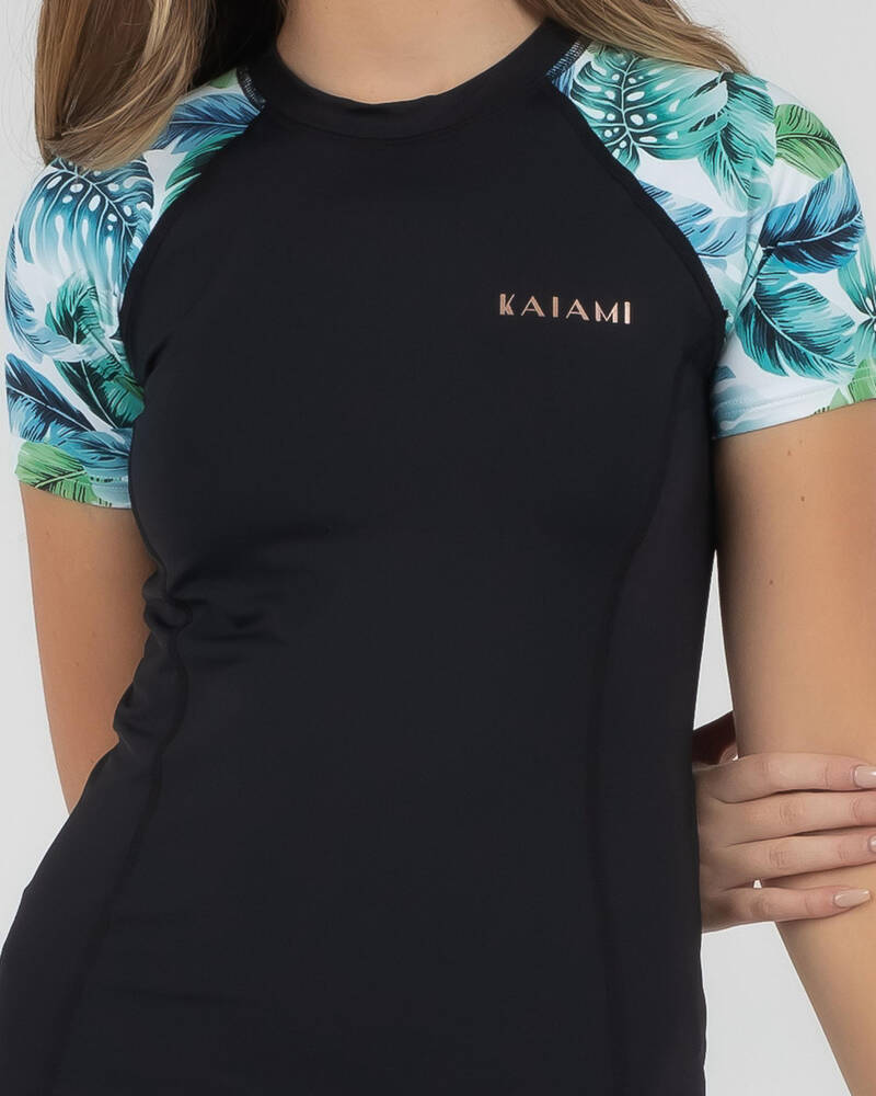 Kaiami Girls' Key Largo Cap Sleeve Rash Vest for Womens