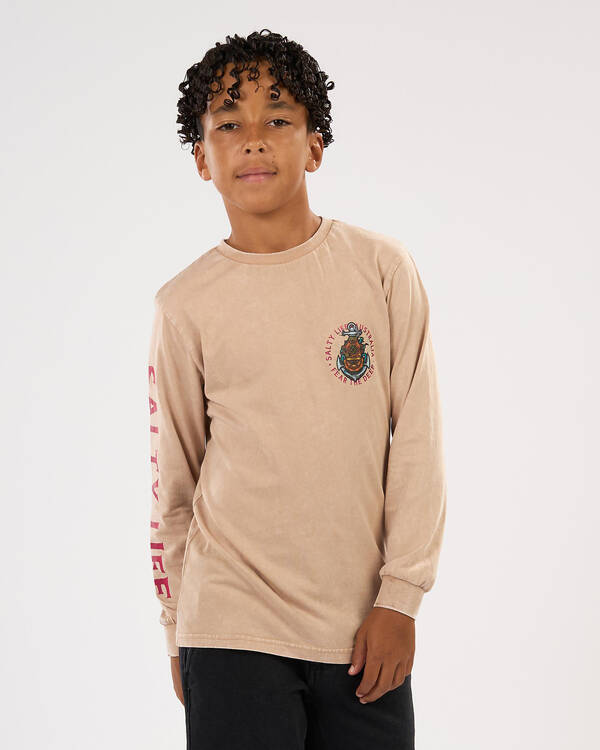 Salty Life Boys' Fear The Deep Long Sleeve T-Shirt for Mens