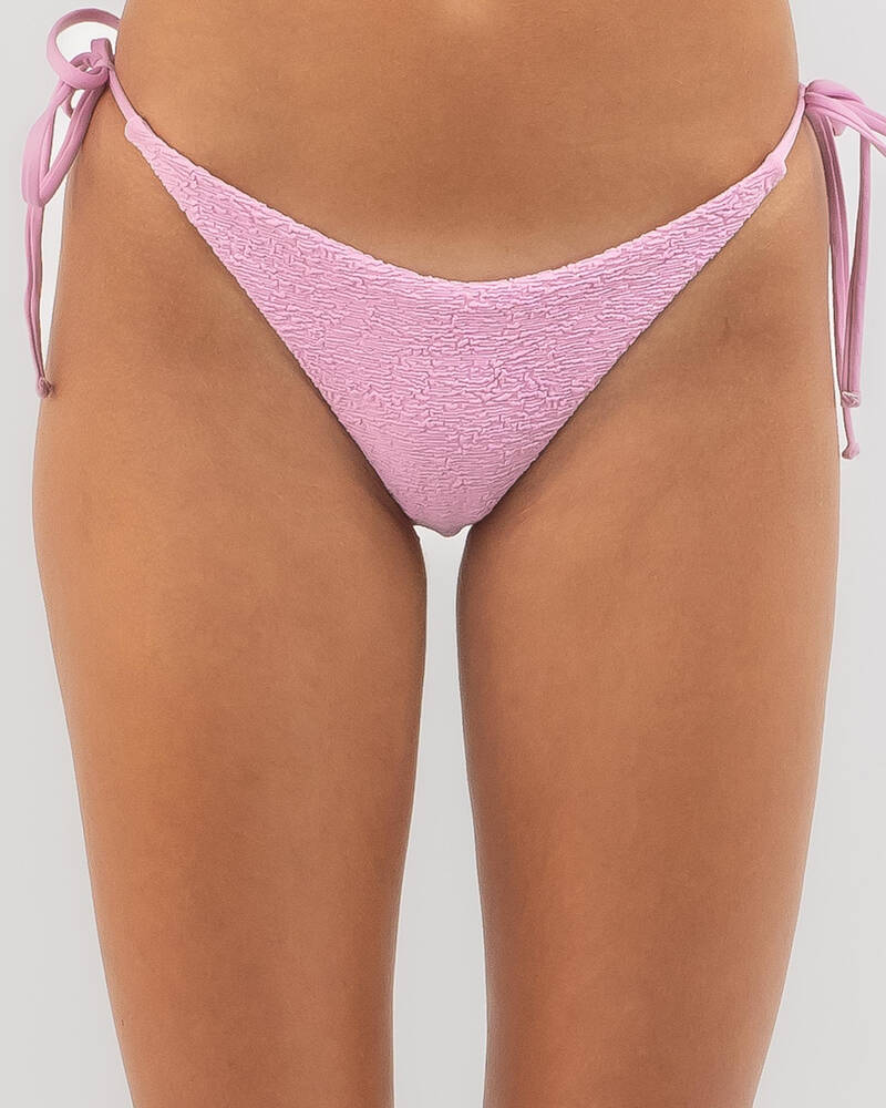 Rusty Sandalwood Midi Side Tie Bikini Bottom for Womens