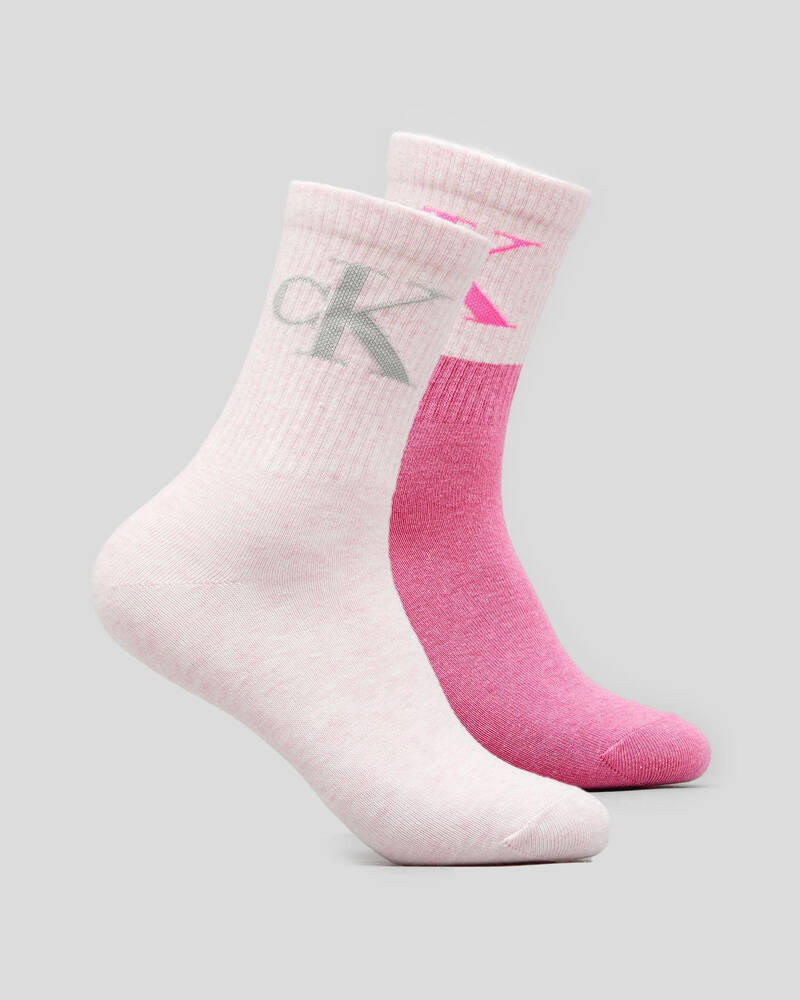 Calvin Klein Womens Casual Monogram Sock Pack for Womens