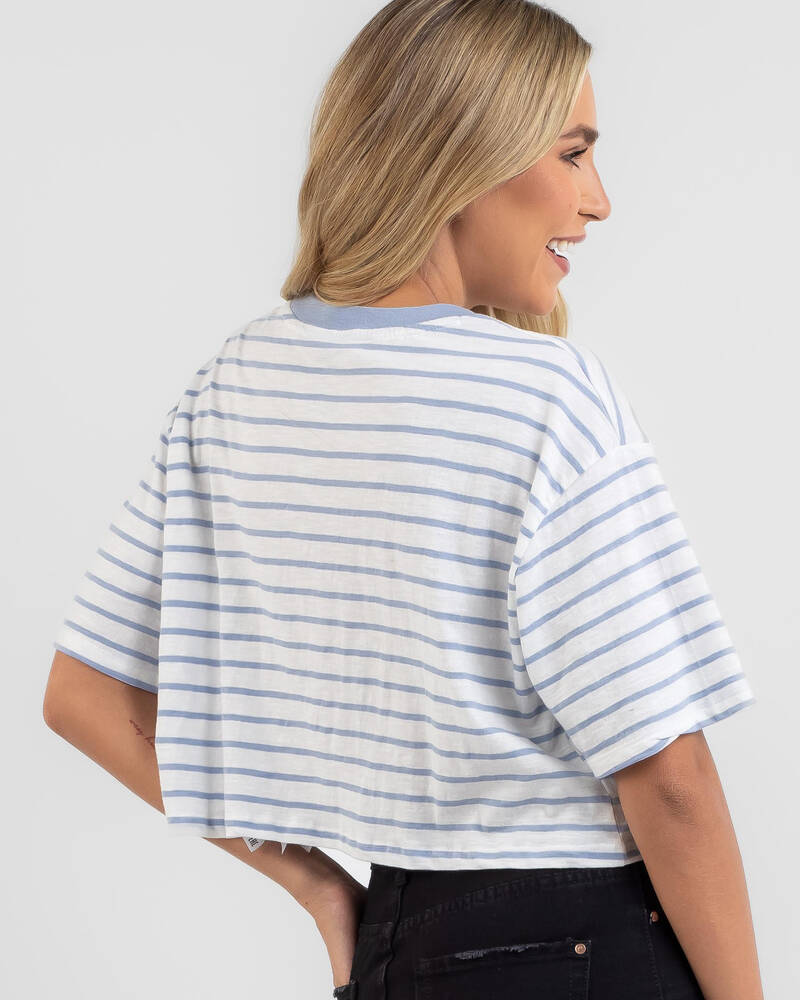 RVCA Stripes Half Rummage T-Shirt for Womens