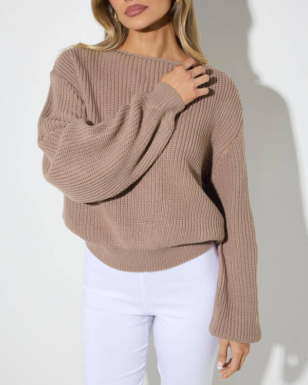 Mooloola Vortex Crew Neck Knit Jumper for Womens