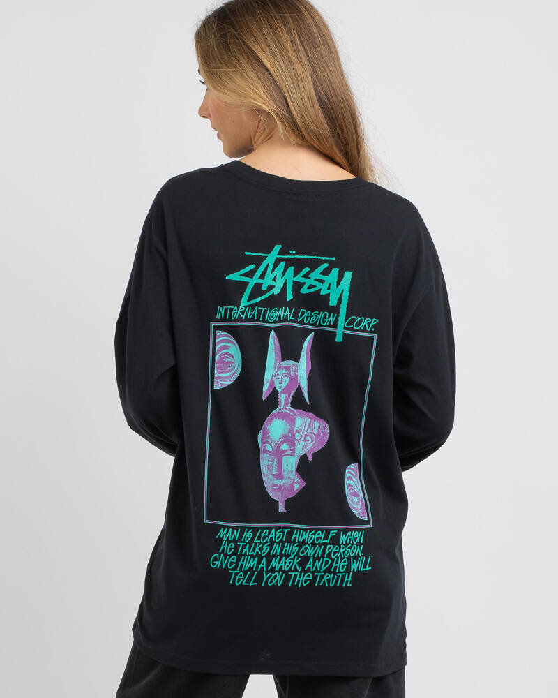 Stussy Mask Long Sleeve T-Shirt for Womens