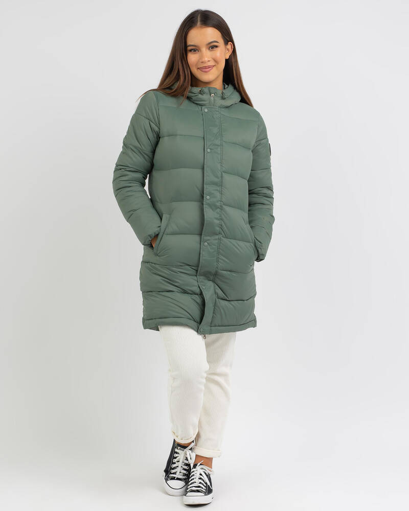 Roxy Ocean Peaks Hooded Puffer Jacket for Womens