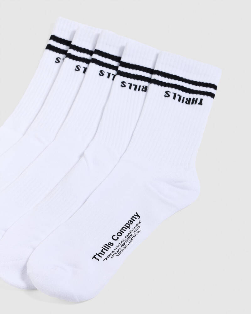Thrills Minimal 5 Pack Socks for Unisex