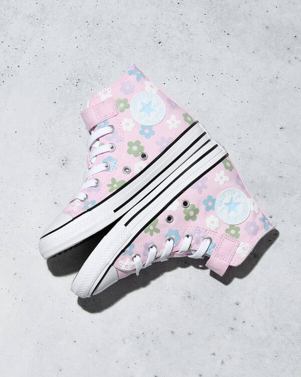 Converse Girls Chuck Taylor All Star Easy On Bubble Flowers Shoes for Womens