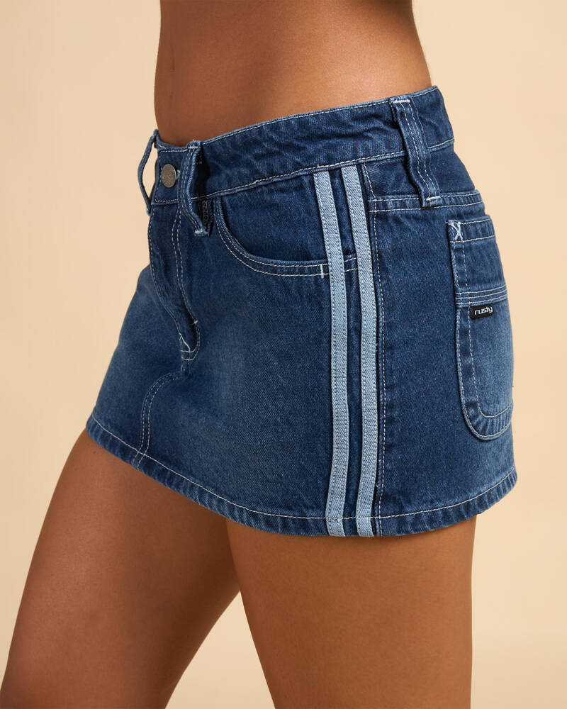 Rusty Flip Mommy DIY Low Rise Mini Denim Skirt for Womens