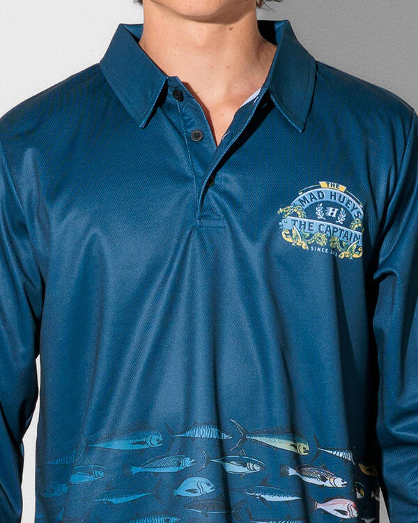 The Mad Hueys Dragons Captain Fishing Shirt for Mens